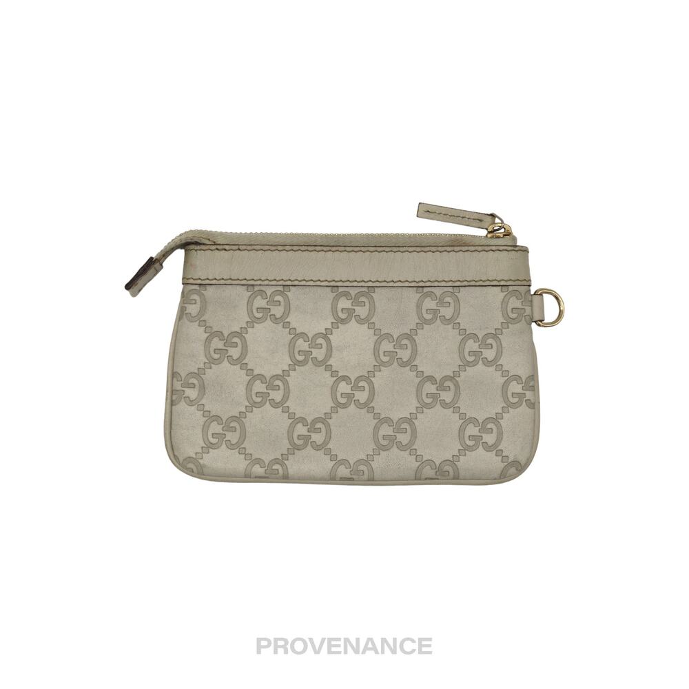 🔴 Gucci Zip Pouch Wallet - Ivory Guccissima Leather - Picture 2 of 8